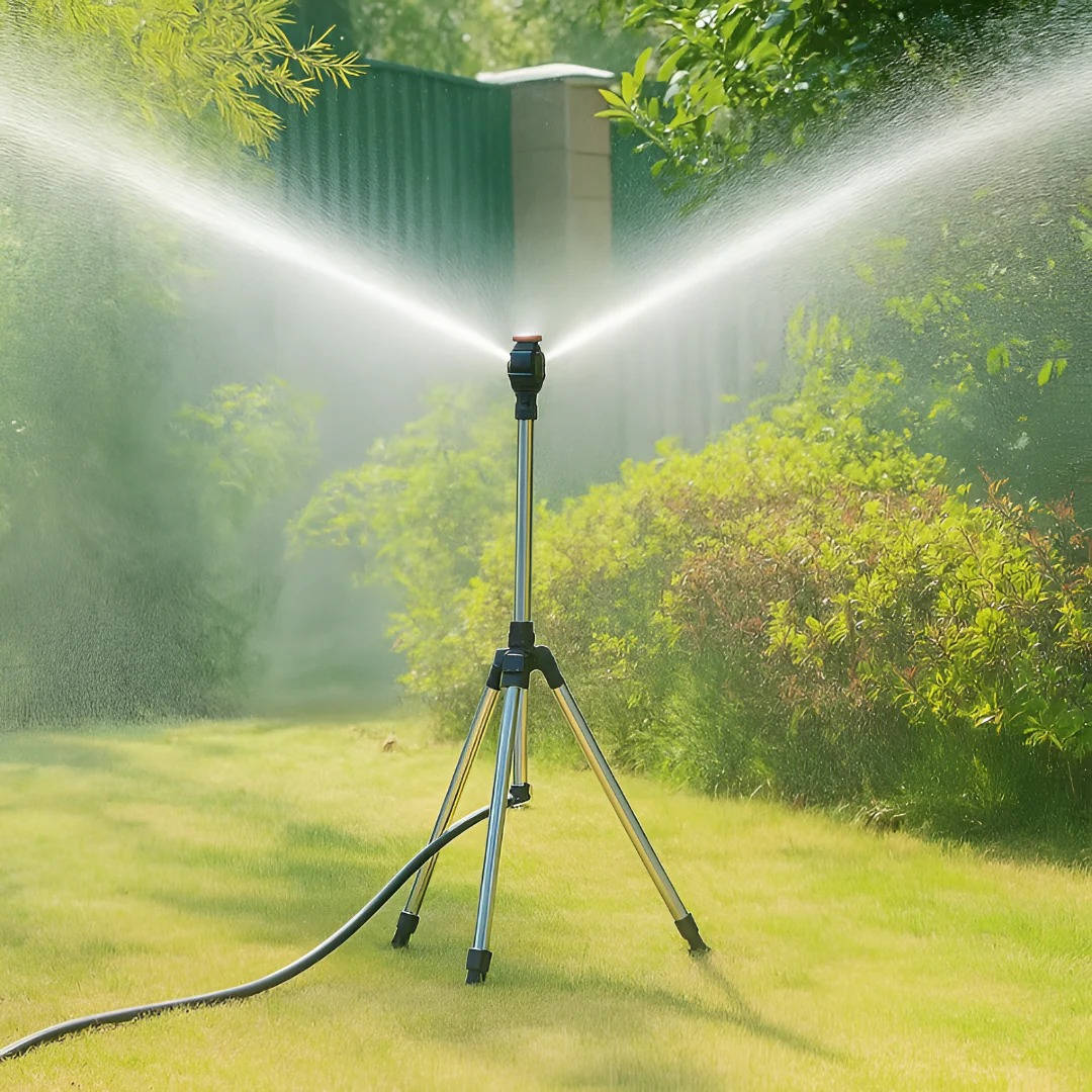 Telescoping Garden Sprinkler with Tripod Stand for Yard Watering