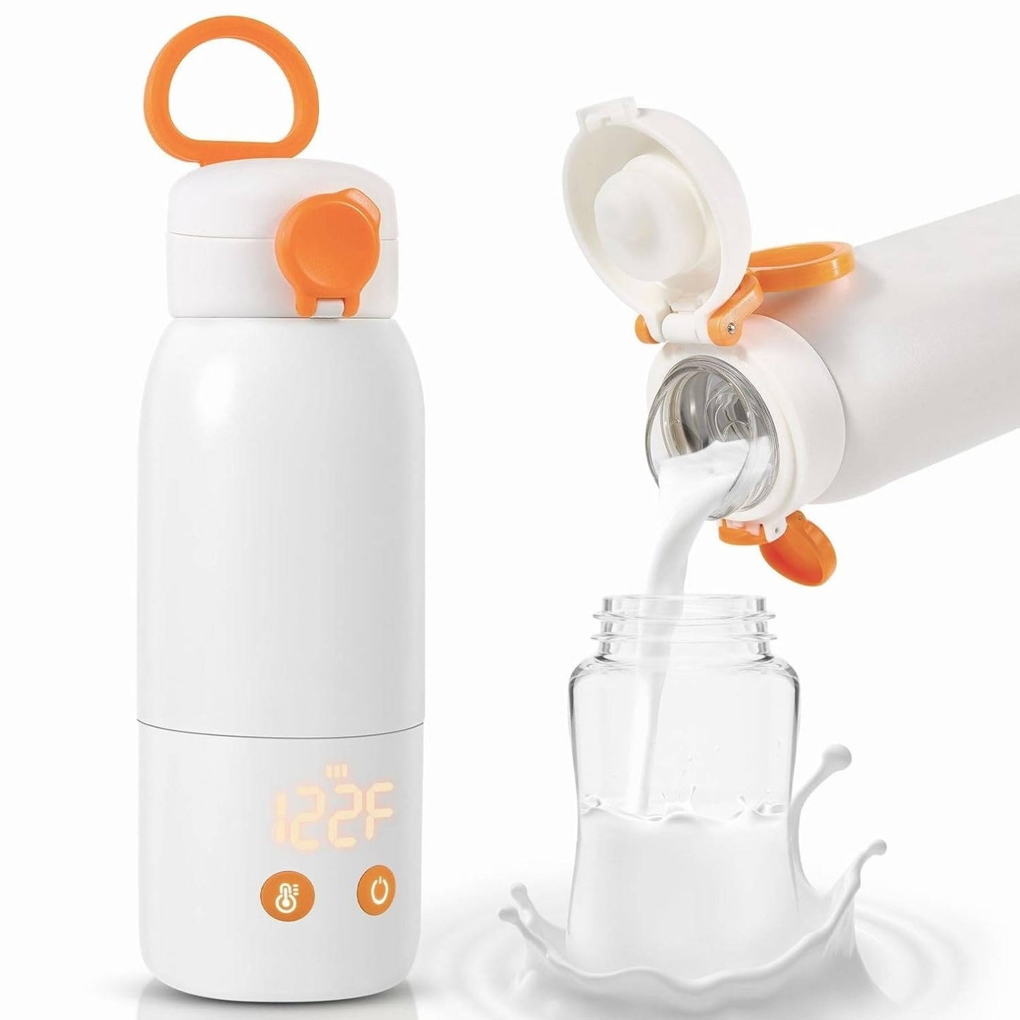 Portable Bottle Warmer for Travel, 12oz Rechargeable with 4 Temperature Settings