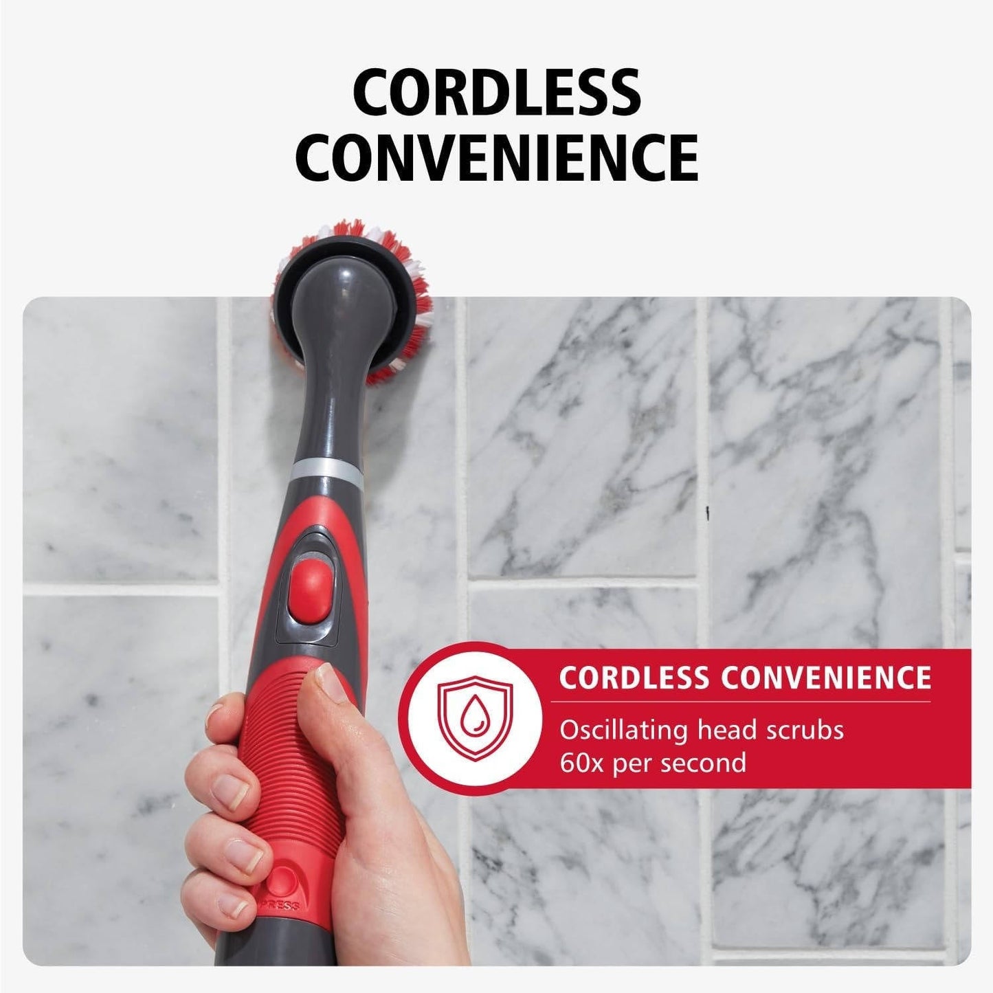 Cordless Oscillating Scrubber Brush with 8 Interchangeable Heads and 18-Piece Kit
