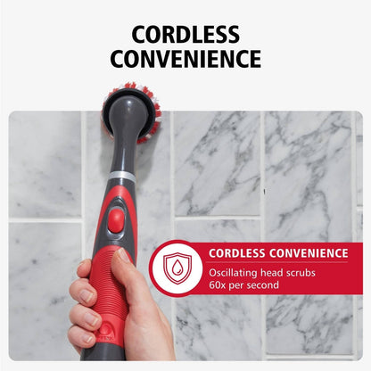 Cordless Oscillating Scrubber Brush with 8 Interchangeable Heads and 18-Piece Kit