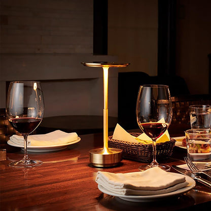 Rechargeable Touch Table Lamp with Three Color Temperatures, Stepless Dimming and Memory Function
