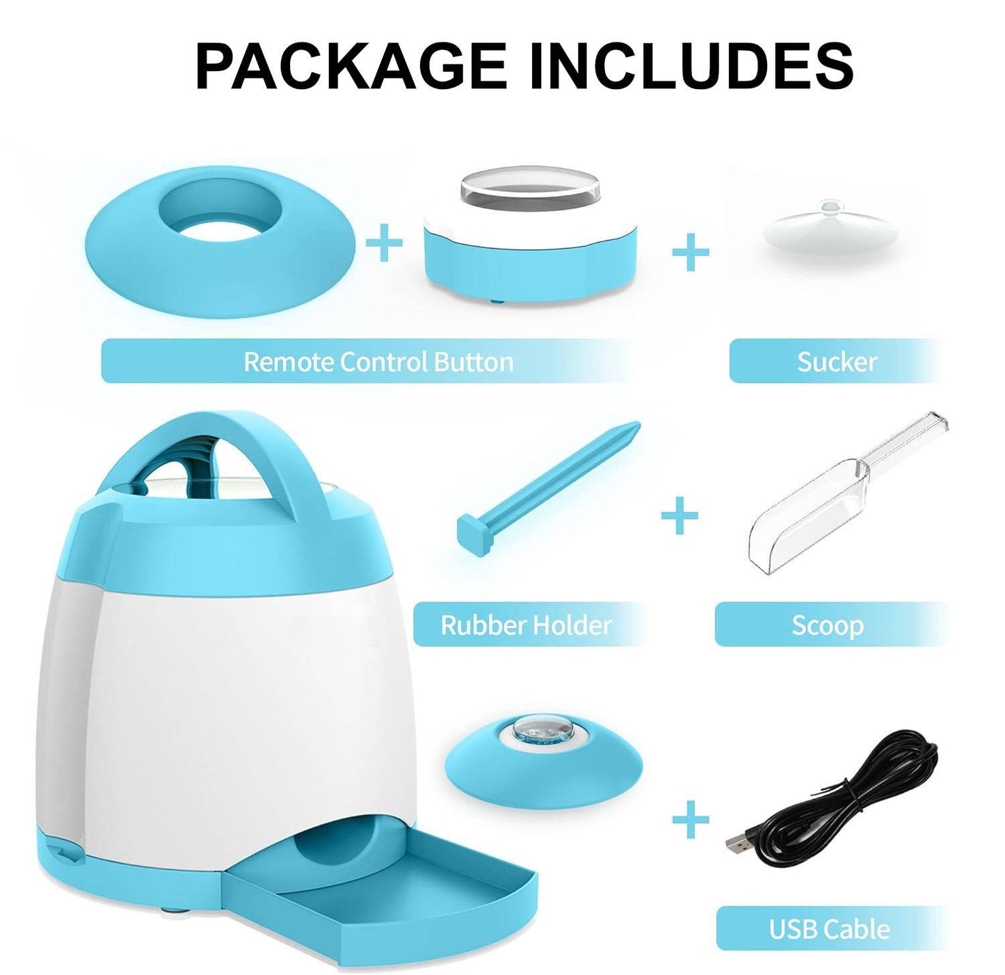 Automatic Dog Treat Dispenser, Remote Control Interactive Dog Feeder and Puzzle Toy