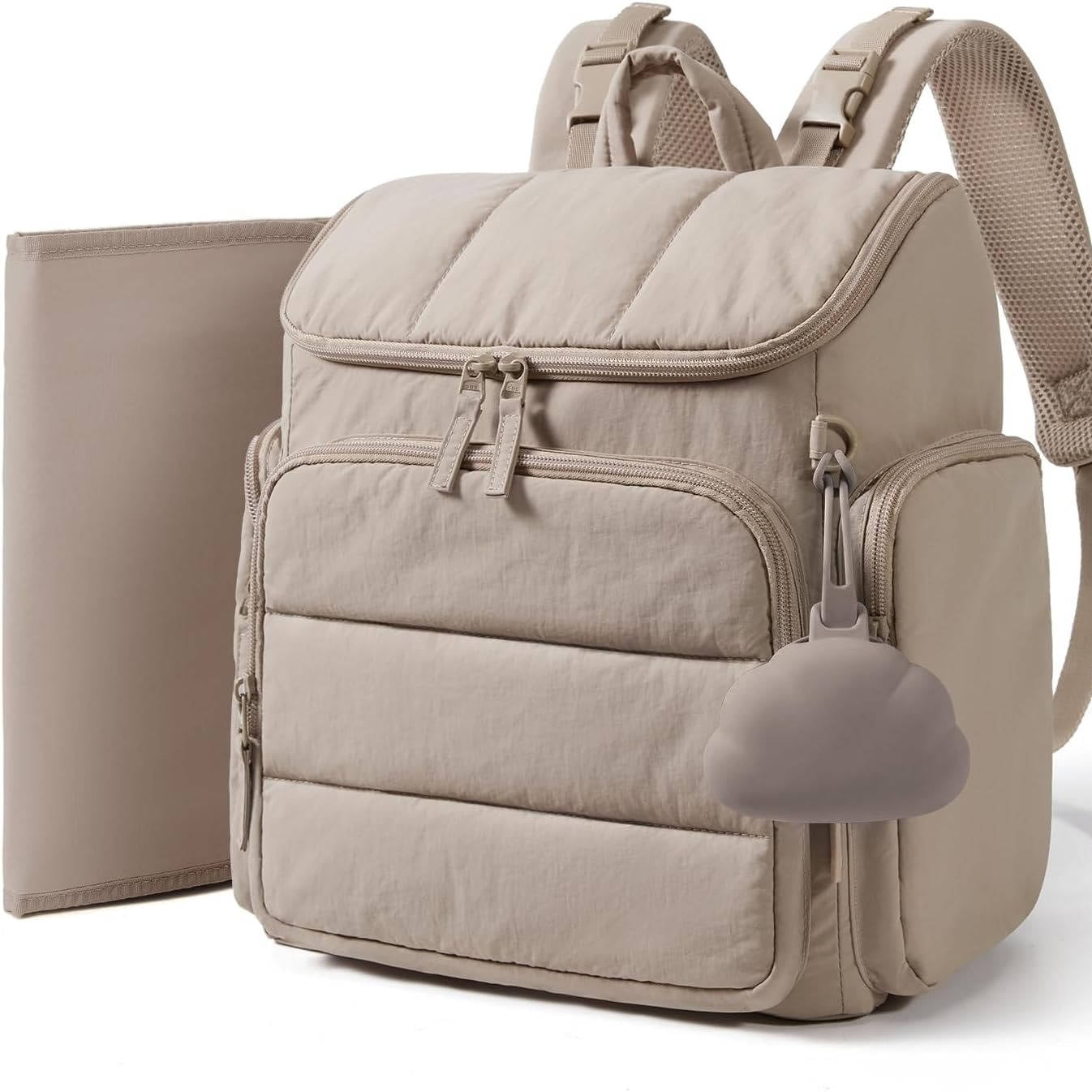 Diaper Bag Backpack with Changing Pad and Insulated Bottle Pockets