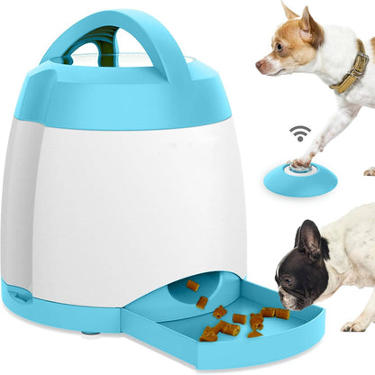 Automatic Dog Treat Dispenser, Remote Control Interactive Dog Feeder and Puzzle Toy