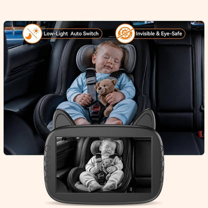 Rear Seat Baby Car Camera with 1080P Video and Wide Angle View