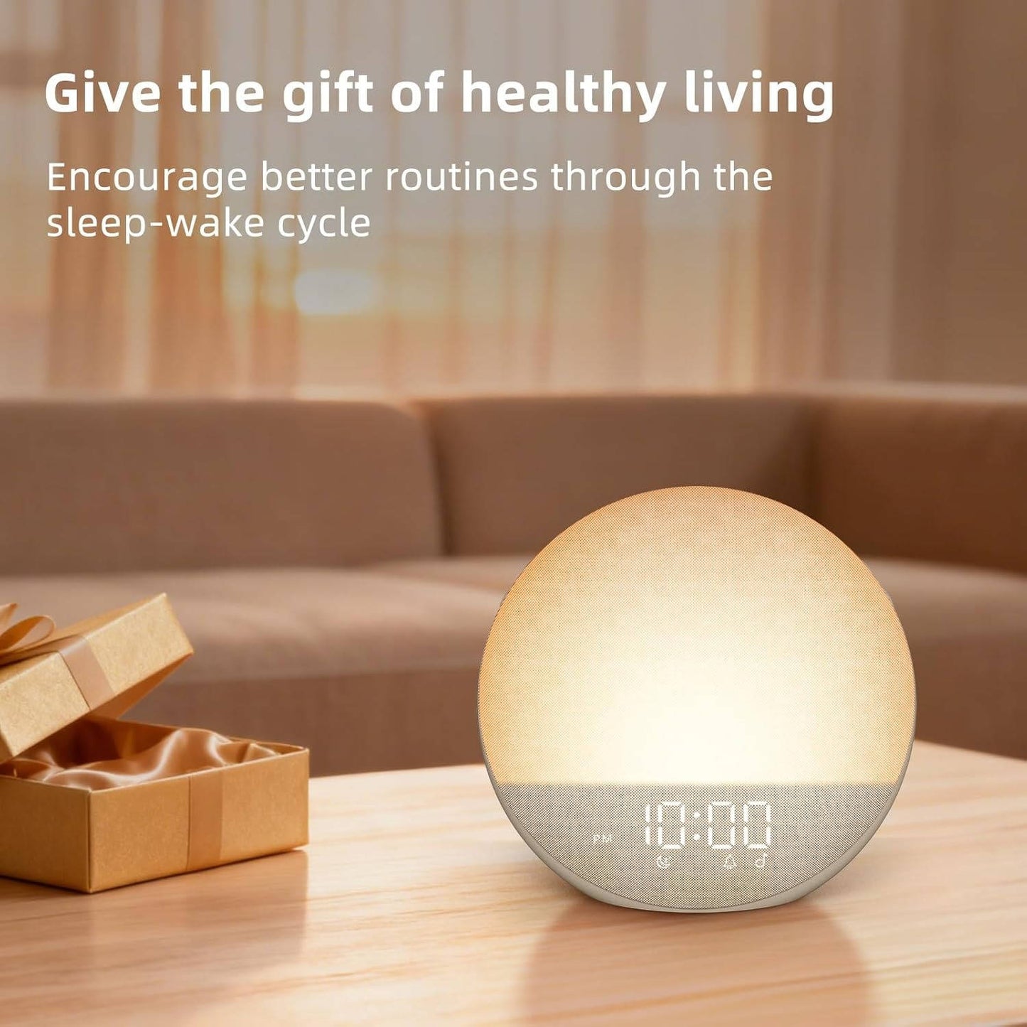 Sunrise Alarm Clock with Wake Light Bluetooth Speaker and Sounds