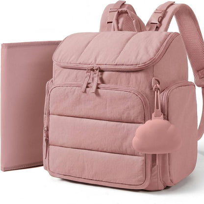 Diaper Bag Backpack with Changing Pad and Insulated Bottle Pockets