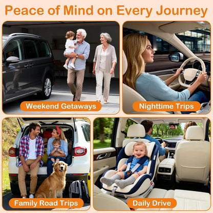 Rear Seat Baby Car Camera with 1080P Video and Wide Angle View