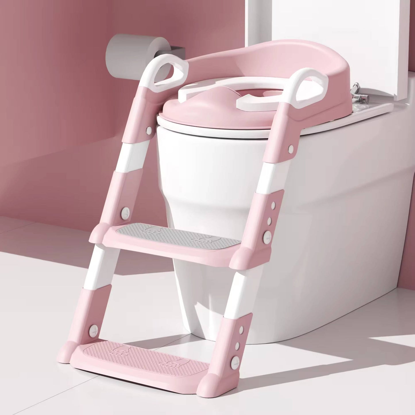 Toddler Potty Training Seat with Step Stool and Adjustable Height