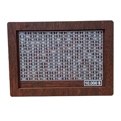 Wooden Money Saving Box, 10000 Savings Challenge Piggy Bank for Kids and Adults
