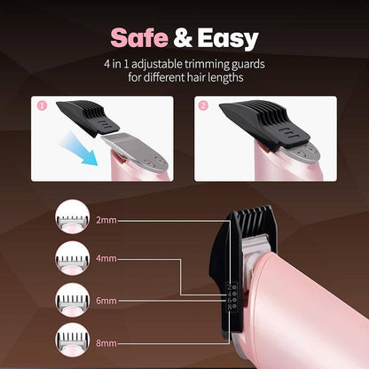 Womens Rechargeable Bikini Trimmer with Dock and Guide Combs