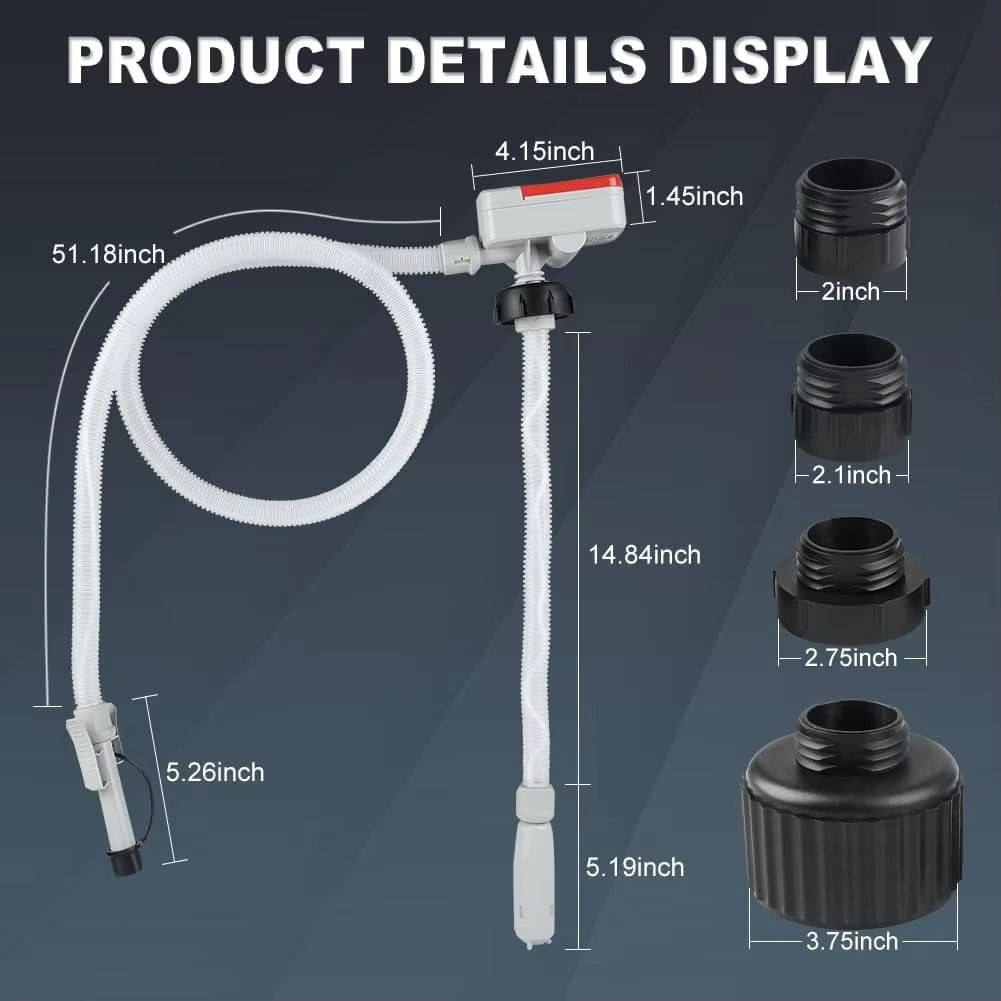 Automatic Electric Fuel Transfer Pump, Auto Stop Gas Diesel Kerosene Pump with Hose
