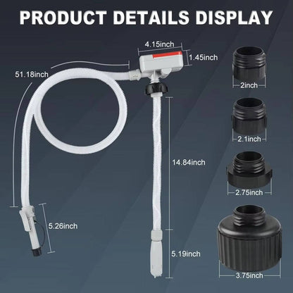 Automatic Electric Fuel Transfer Pump, Auto Stop Gas Diesel Kerosene Pump with Hose