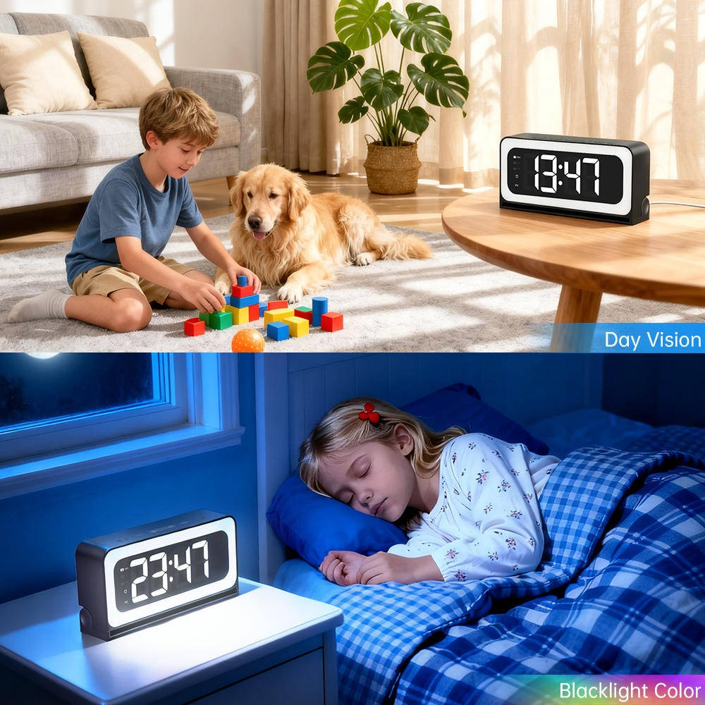 Clock Camera 2K, Dual-Band WiFi Indoor Security Camera with Motion Detection & Night Vision