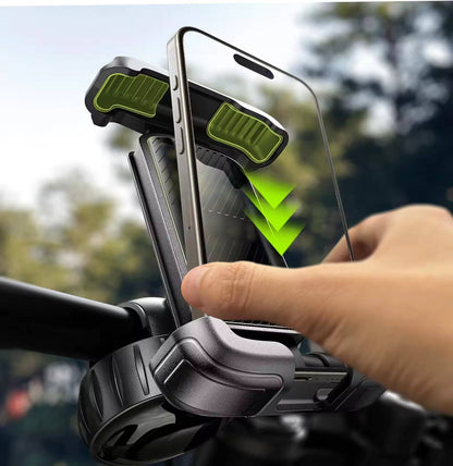 Adjustable Bike Phone Holder with Silicone Cushion and Locking Grip