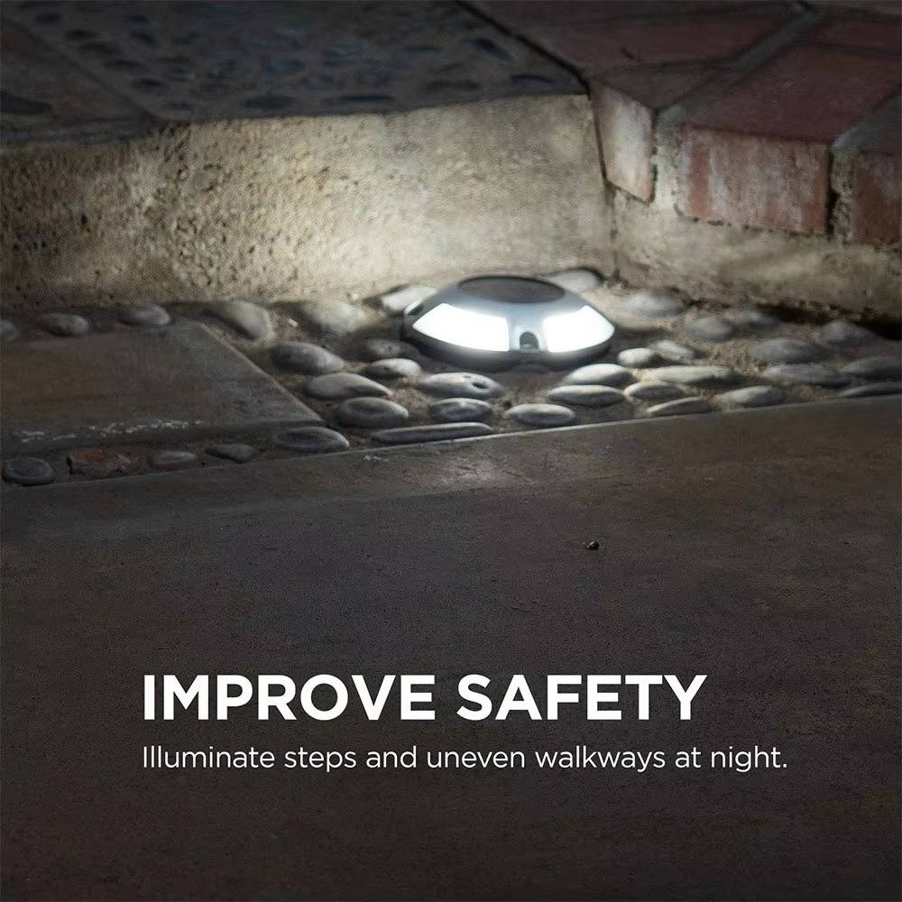 Solar Driveway Lights 6 LED, Outdoor Dock Deck Lights Waterproof Pathway Safety Lighting