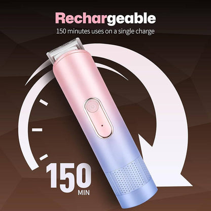 Womens Rechargeable Bikini Trimmer with Dock and Guide Combs