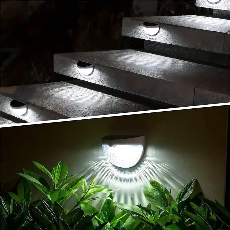 4 Pack Solar LED Wall Lights Outdoor, Waterproof Fence Door Garden Yard Lighting