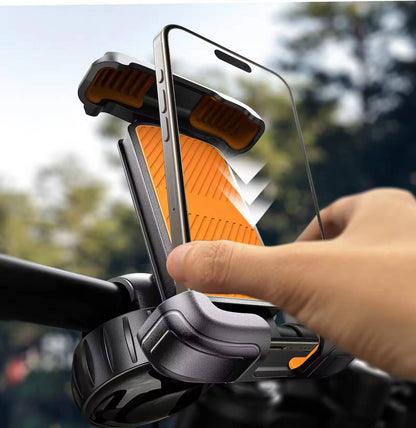 Adjustable Bike Phone Holder with Silicone Cushion and Locking Grip