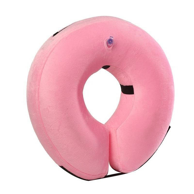 Dog Recovery Donut Collar with Adjustable Strap and Washable Cover