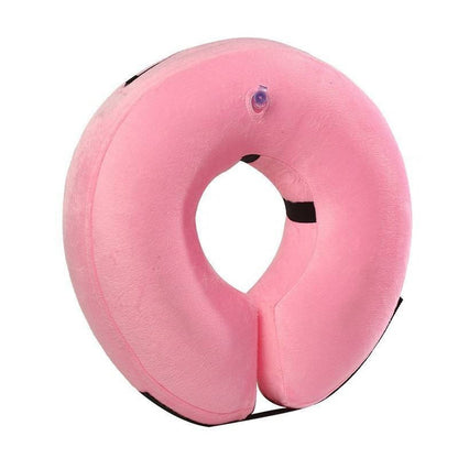 Dog Recovery Donut Collar with Adjustable Strap and Washable Cover
