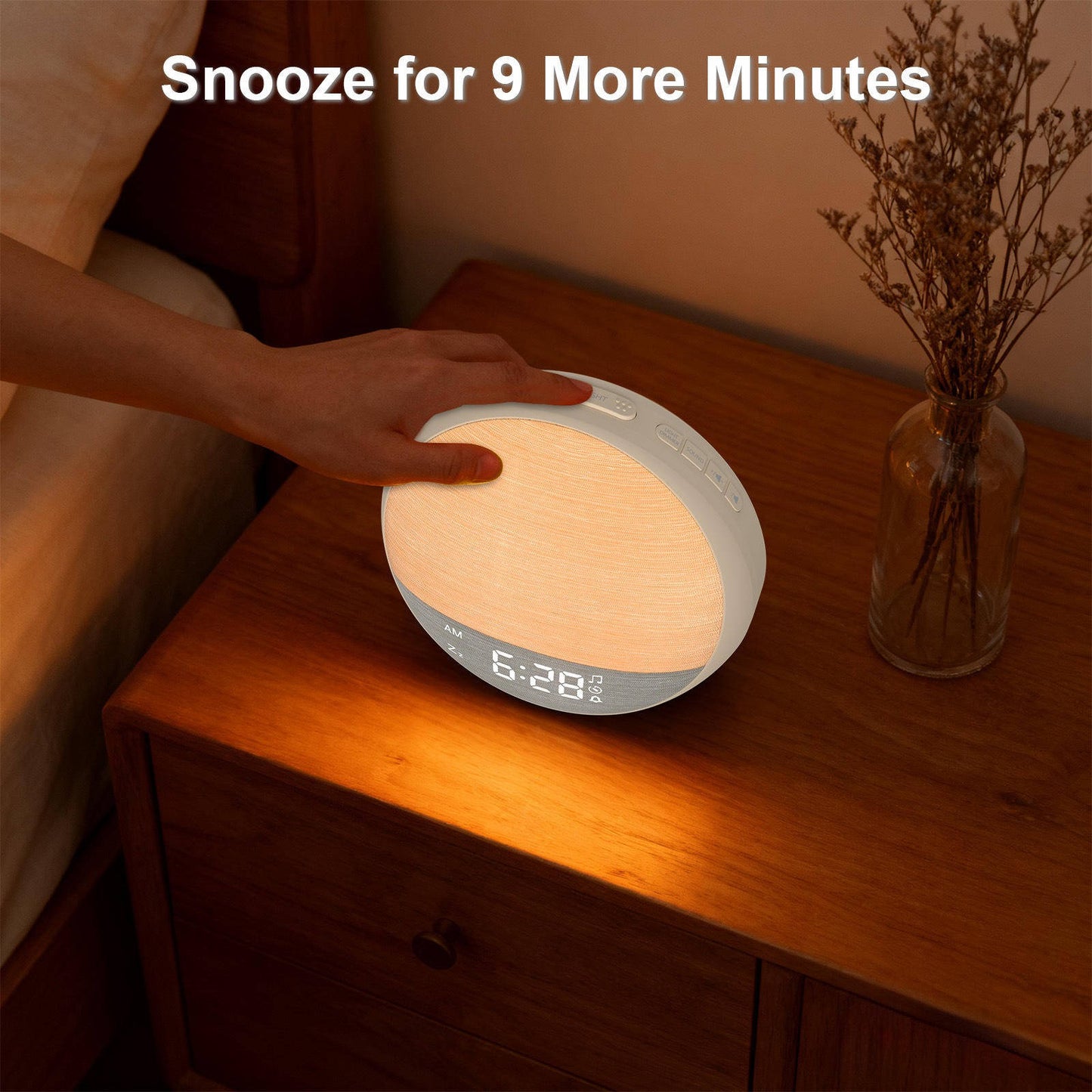 Sunrise Alarm Clock with Wake Light Bluetooth Speaker and Sounds