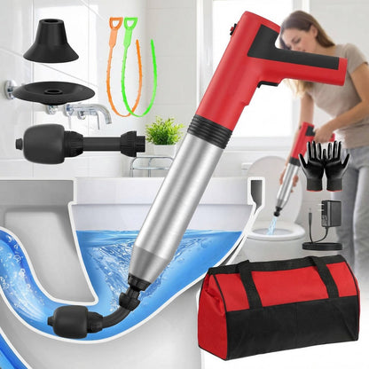 Electric Toilet Plunger with Air Pressure Pump for Drain Cleaning