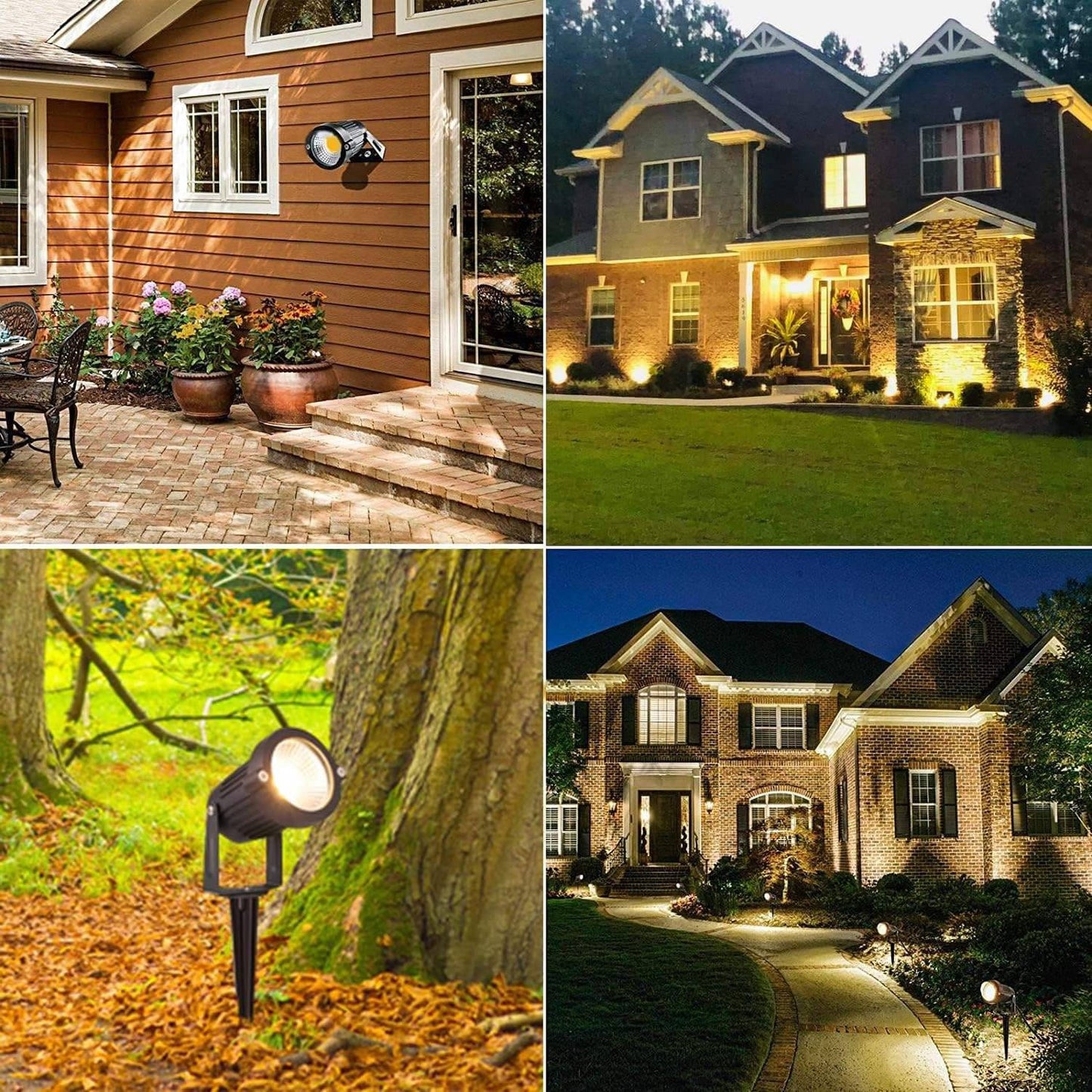10 Pack LED Landscape Lights 12V 5W 3000K, Outdoor Garden Spotlights Waterproof IP65