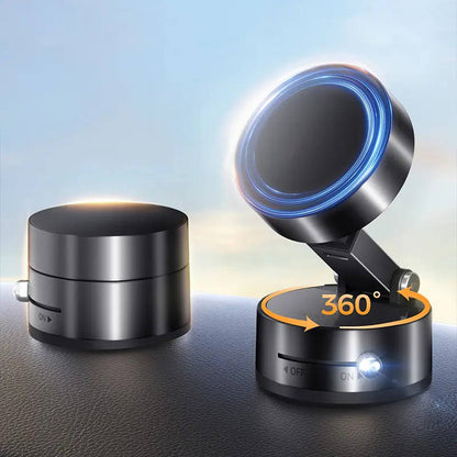 Foldable Magnetic Phone Holder with 360 Rotation and Vacuum Mount for Car Home Travel