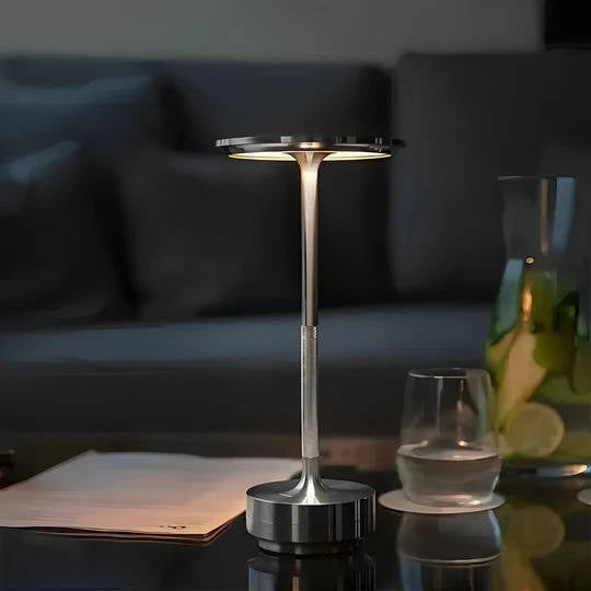Rechargeable Touch Table Lamp with Three Color Temperatures, Stepless Dimming and Memory Function