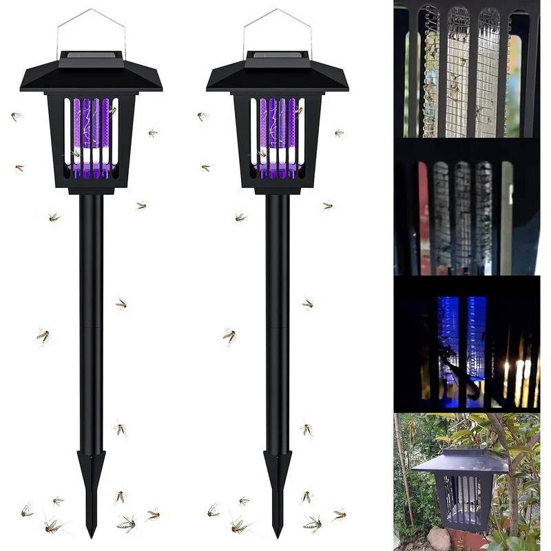 Solar Mosquito Zapper 2 In 1, Outdoor Bug Killer and Garden Yard Light