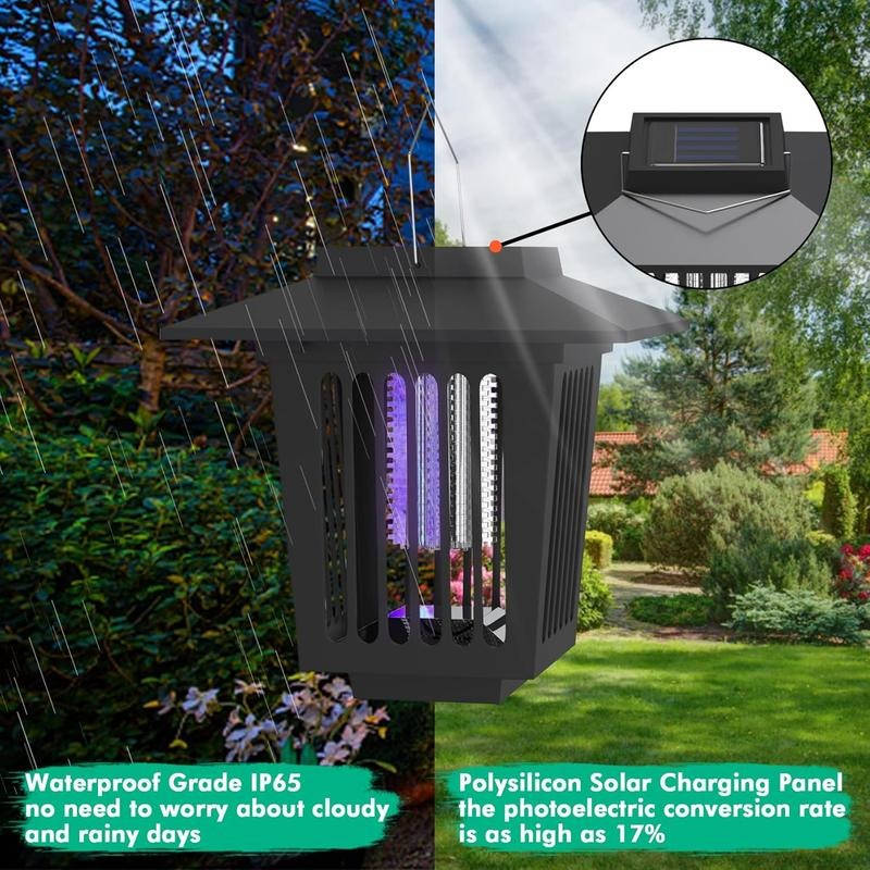Solar Mosquito Zapper 2 In 1, Outdoor Bug Killer and Garden Yard Light