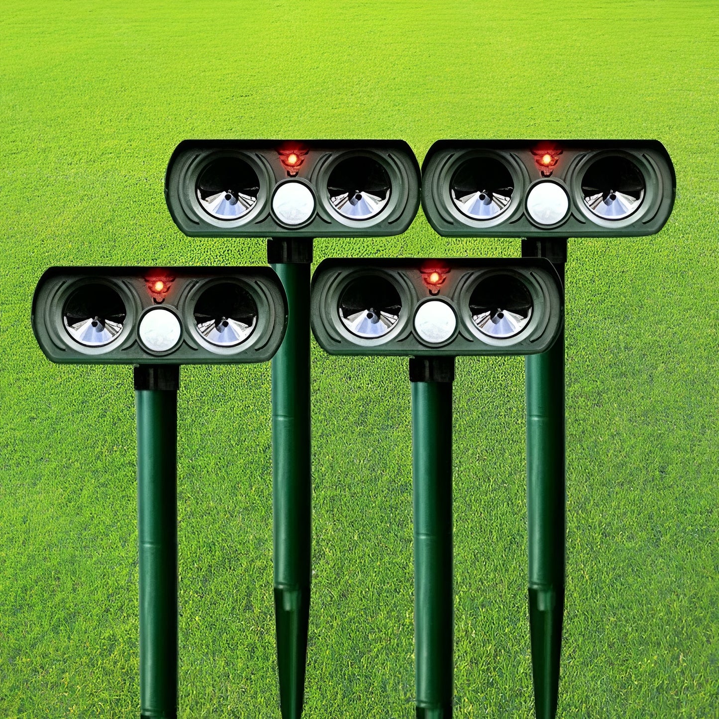 Solar Ultrasonic Animal Deterrent with Motion Sensor, IPX4 Weather-Resistant Outdoor Device