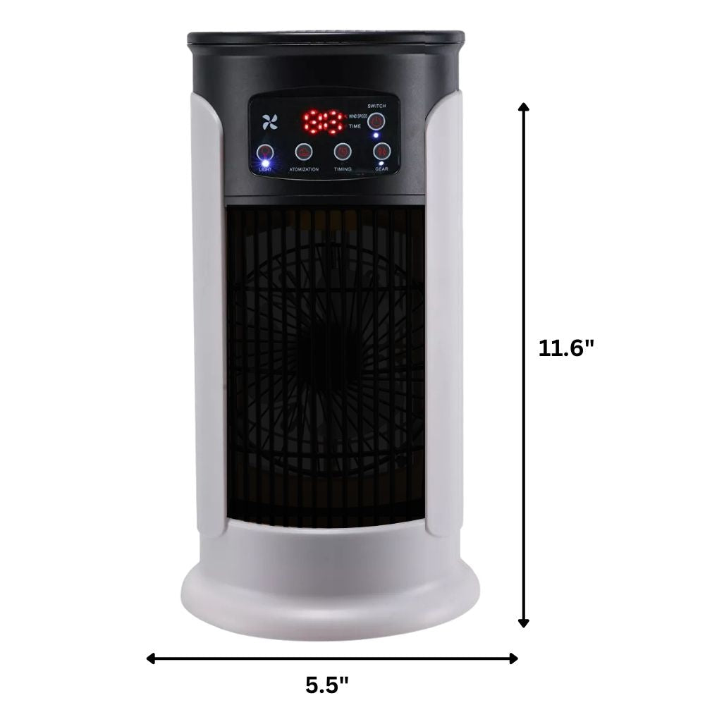 Evaporative Air Cooler with Remote Control and 6-Speed Fan, 300ml Water Tank