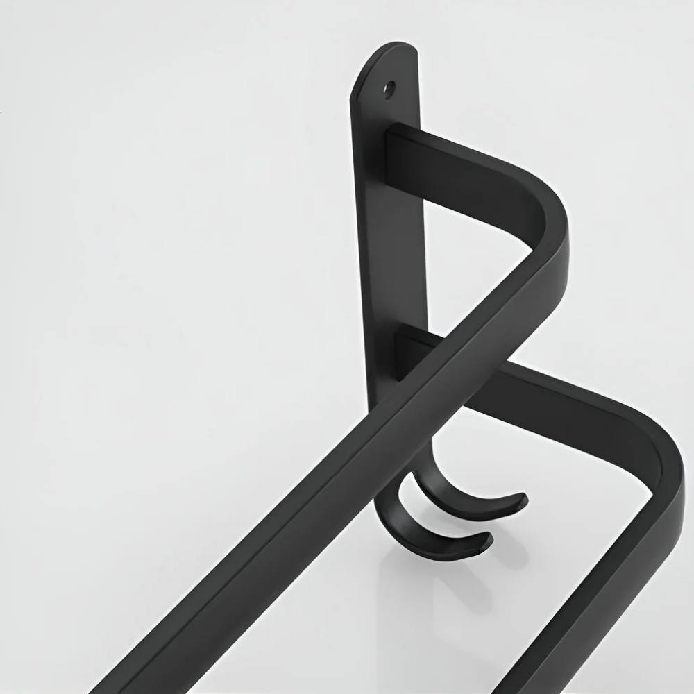 Wall-Mounted Towel Rack with Moisture-Resistant Aluminum