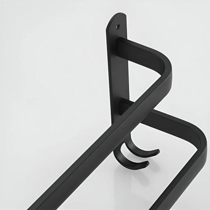 Wall-Mounted Towel Rack with Moisture-Resistant Aluminum
