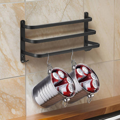 Wall-Mounted Towel Rack with Moisture-Resistant Aluminum