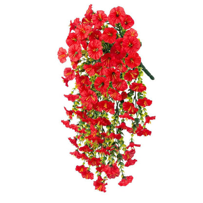 Artificial Morning Glory Vine with UV-Resistant Silk Flowers and Flexible Design, 75cm
