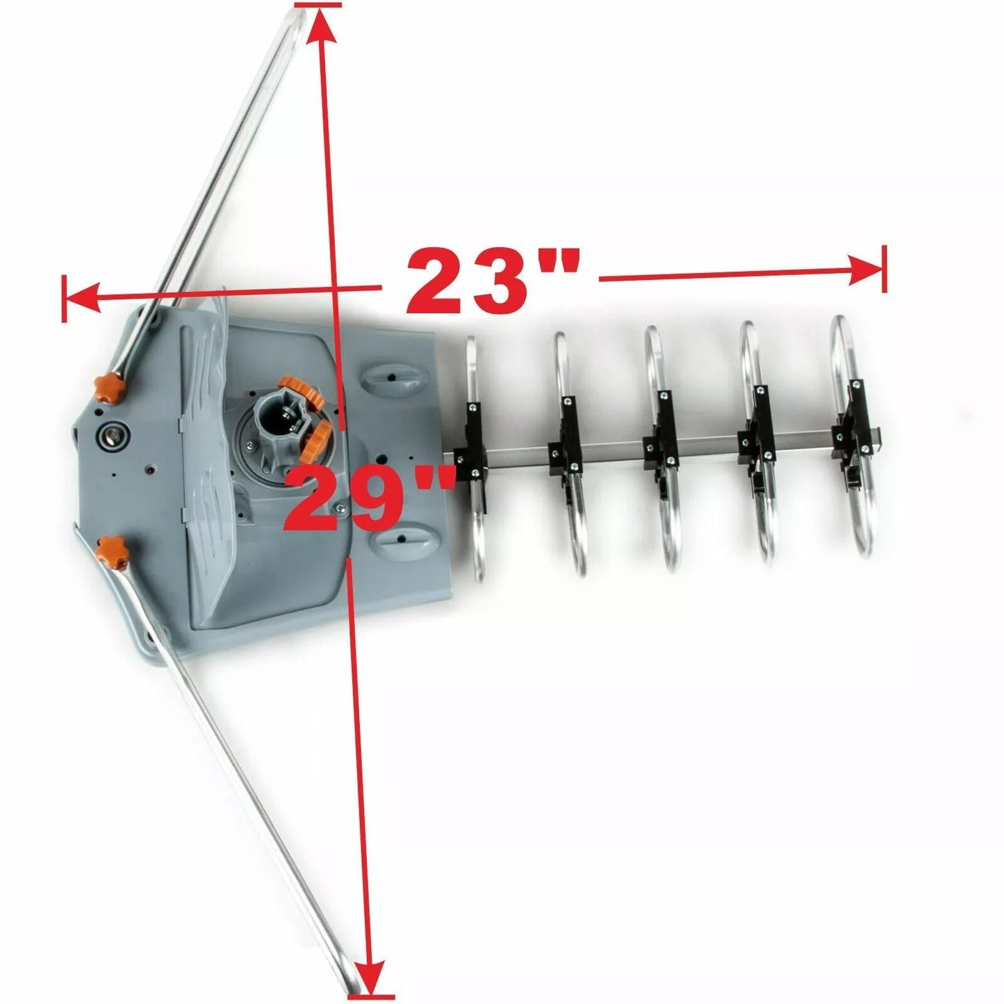 Motorized Outdoor TV Antenna with 360 Motor and Wireless Remote, UHF/VHF