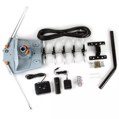 Motorized Outdoor TV Antenna with 360 Motor and Wireless Remote, UHF/VHF