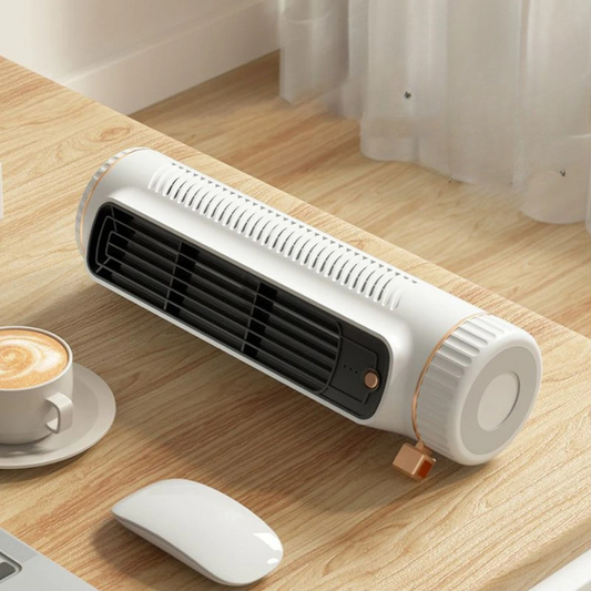 Bladeless Tower Fan with USB Power and 60-Degree Air Distribution